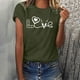thumbnail image 2 of Camisetas con estampado de letras y cuello redondo de verano para mujer, blusas femeninas cómodas y elegantes, Tops OAVQHLG3B Store lin121212, 2 of 5