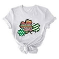 thumbnail image 4 of Jacenvly St. Patrick's Day Shirts for Women Clearance 2024 Casual Short Sleeve Womens Tops Soft Cozy Crewneck Tshirt Ladies Saint Patrick's Day Printed T-Shirt With Round Neck And Top Black, 4 of 4