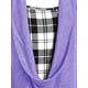 thumbnail image 4 of Camiseta Talla Extra Manga Larga a Cuadros Drapeado Frontal Rosegal Mangas largas de talla grande, 4 of 5