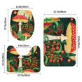 Red plant closeup Bathroom Decot Bathroom Rug Sets 3 Piece Toilet mat