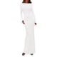 thumbnail image 1 of Vestido PRETTYGARDEN de Manga Larga Maxi de Punto Acanalado Blanco Talla L, 1 of 8