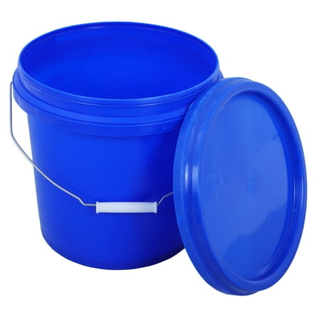 TINKSKY Essential Cleaning Plastic Bucket Pail With Lid Blue For Daily Tasks 1Pack