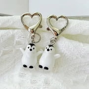 RYUJNDK Elegant Charm 3D Penguins Keychain Sturdy Resin Fashion Accessory for Couples and Lovers Gifts Ideas