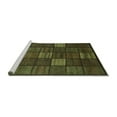 thumbnail image 2 of Ahgly Company Machine Washable Indoor Rectangle Checkered Turquoise Blue Modern Area Rugs, 7' x 10', 2 of 4