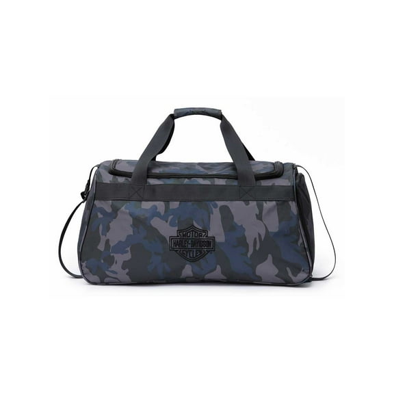 Harley-Davidson Crinkle Bar & Shield Nylon Duffel Bag w/Side Shoe Pocket - Camo, Harley Davidson