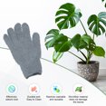 thumbnail image 2 of Uxcell 2-Pair Microfiber Dusting Glove for Plant, 7x10 cm/2.8x3.9 Inch Reusable Leaf Cleaning Mitten for Plants [Gray], 2 of 7