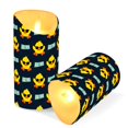 thumbnail image 3 of Duck Banknote Pattern Flameless Candles 2 PCS with Remote Realistic Moving Flame LED Tapered Pillar Set for Home Decor, 3 of 7