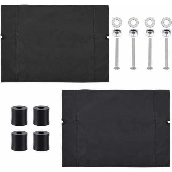 2Pcs Camp Chair Replacement Fabric 18.7x14.6 Inch Oxford Cloth Outdoor Folding Chair Seat Replacements Black Waterproof Camping