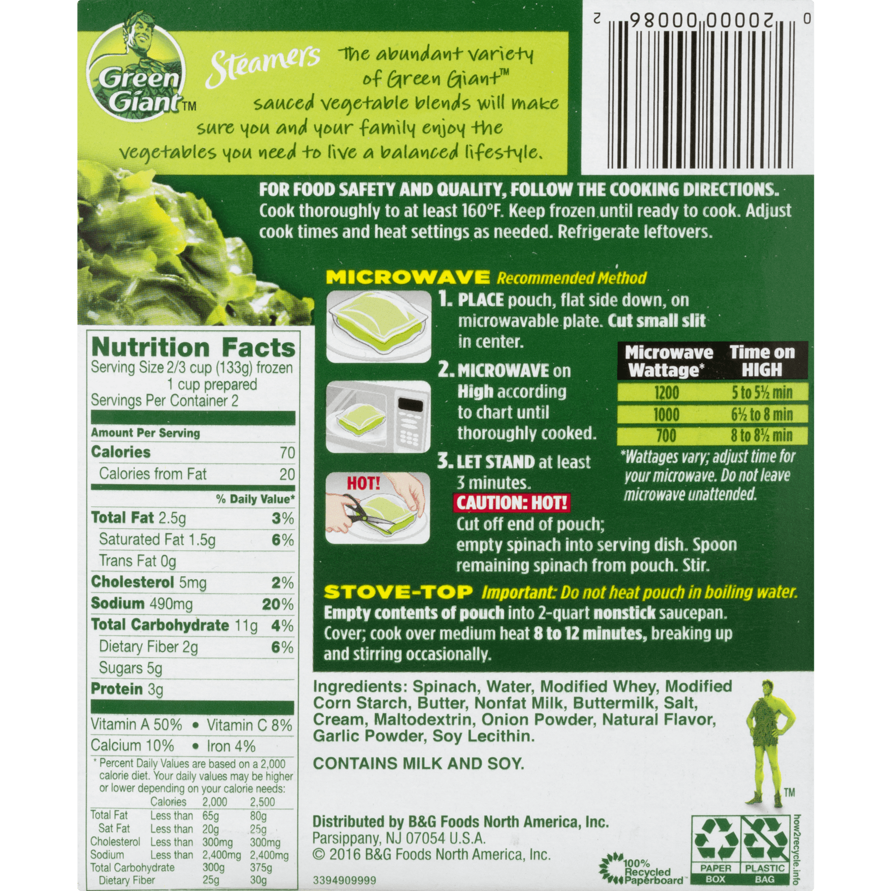 Green Giant Frozen Spinach Recipes Besto Blog