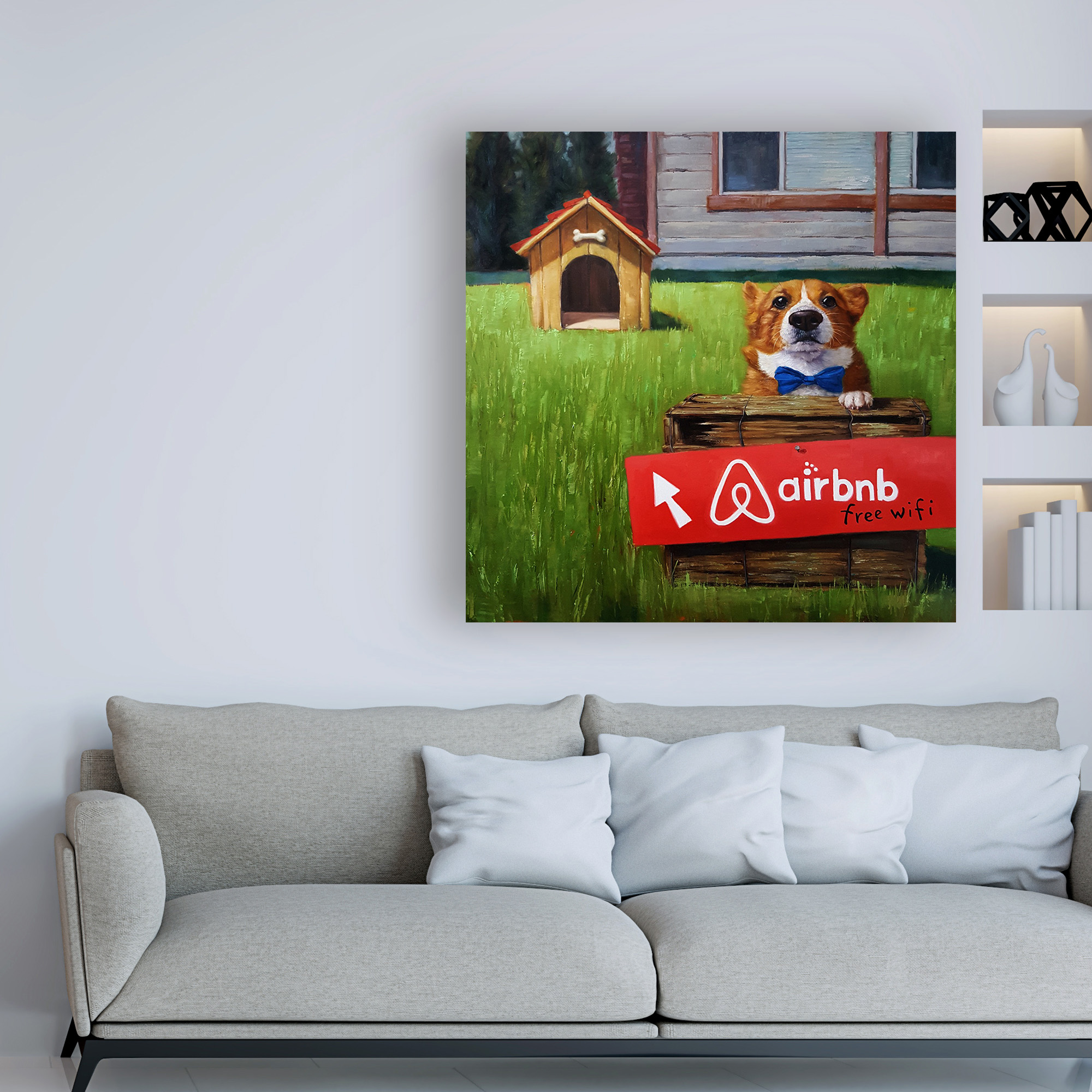 Trademark Fine Art 'K9 BNB' Canvas Art by Lucia Hefferna