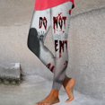 thumbnail image 2 of Halloween Leggings for Women Pumpkin Witch Ghost Horror Printed Tights Pants Halloween Outfit(Grey,XL), 2 of 4