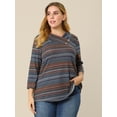 thumbnail image 4 of Top de punto de Rayas Boho Agnes Orinda Azul XL, 4 of 6