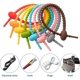 thumbnail image 3 of 20 Pieces Colorful Silicone Ties Bag Clip,Cable Straps, Bread Tie, Reusable Rubber Twist Tie, All-Purpose Silicone Ties, Cable Ties,Silicone Cord,Hous, 3 of 5