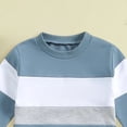 thumbnail image 6 of UngA Baby Boy Fall Winter Clothes Toddler Boy Outfits Long Sleeve Patchwork Color Block Sweatshirt Tops Pants 2 Piece Infant Baby Boy Clothing (Navy,12-18 Months), 6 of 6
