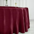 thumbnail image 4 of BalsaCircle 120" Round Satin Tablecloth Burgundy, 4 of 8