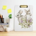 thumbnail image 6 of FMSHPON Easter Lavender Rabbits Clipboard Hardboard Wood Nursing Clip Board and Pull for Standard A4 Letter 13x9 inches, 6 of 8