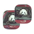 thumbnail image 3 of KUIFORTI 2 Pcs Windshield Sun Shade, Foldable Car Front Window Shades Cute Sunshade Cover Sun Visor Shield Block Automotive Interior Protector Blocks Uv Rays, Panda Drive, 3 of 5