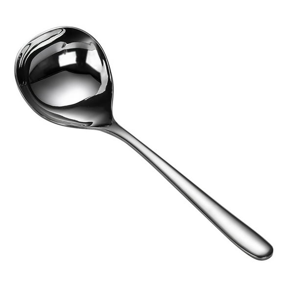 Bueautybox Polished Stainless Steel Deep Soup Spoons