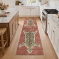 thumbnail image 3 of GENIMO 2'x8' Runner Rug, Washable Non Slip Soft Animal Print Hallway Runner for Kitchen Entryway Laundry Room, Dusty Rose, 3 of 13