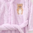 thumbnail image 5 of Gibobby Boys Girls Kids Hooded Bathrobe,Soft Flannel Loungewear Robe with Adjustable Tie,Cartoon Print,for Toddlers to Kids 18 Month 2T 3T 4T 5T 6T Toddler Kids Pajamas,Purple,Size 4-5T, 5 of 6