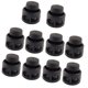 thumbnail image 1 of Tapones de plástico Uxcell para cordones de 2 agujeros para tienda 10 Pcs Negro, 1 of 5