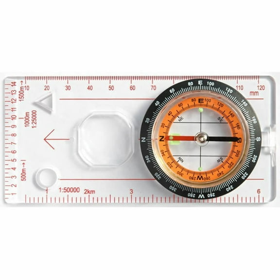 AYYUFE Camping Hiking Survival Scouts Orienteering Compass Rule Base Plate Map