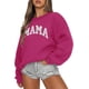 thumbnail image 3 of Ropa deportiva para mujer con cuello redondo, jersey informal de gran tamaño, sudadera con capucha, patrón de manga larga estampado gris, 3 of 5