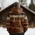 thumbnail image 7 of Mens Western Aztec Print Fleece Jacket,Men's Hooded Sweatshirt Tribal Aztec Printed Long Sleeve Pullover Sweatshirt Thicken Warm Vintage Graphic Hoodies Tops 2023, 7 of 7