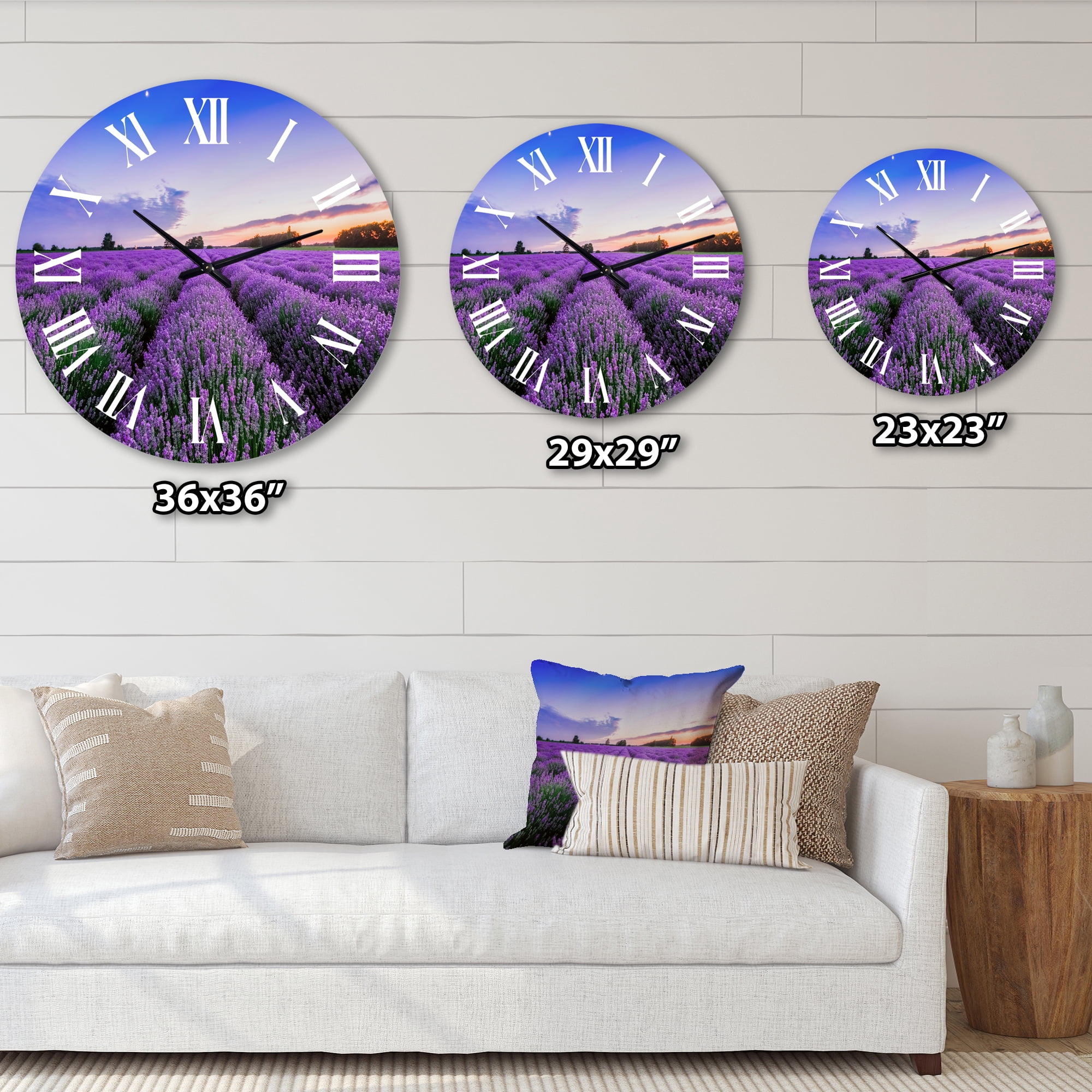 Designart 1 in Quartz Farmhouse Wall Clock