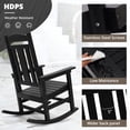 thumbnail image 4 of Carolayne Outdoor Rocking Chair and Table Set, Heavy Duty Weather Resistant Patio Rocker for Adult, Black, 4 of 6