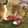 thumbnail image 6 of CHAQLIN Cartoon Santa Claus Running Shoes for Boys Single Buckle Lace Up Kids Christmas Shoes for Girls Running Tennis Sneakers Knitted Mesh Sneakers, 6 of 7