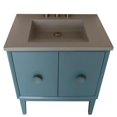 thumbnail image 3 of 31 in. Single Wooden Vanity  Aqua Blue with Gray Concrete Top Rectangle Sink, 3 of 6