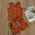 thumbnail image 2 of Seyurigaoka Baby 2-piece Outfit Set Sun Print Tank Top+Shorts Set for Kids Boys Girls, 2 of 7