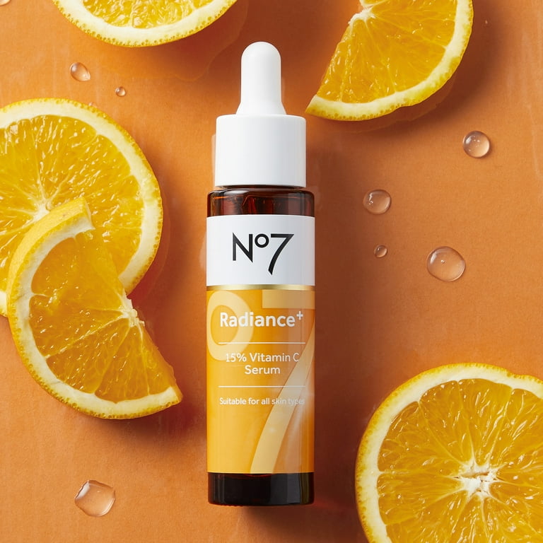 No7 Radiance+ 15% Vitamin C Serum for Brightening Dull Skin and Improving  Uneven Skin Tone, 0.84 oz - Walmart.com