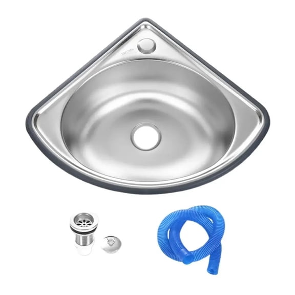 Rv Kitchen Sink Steel Bathroom Sink Camping Steel Single Sink Bar Small Car ,Lasting Durability
