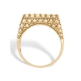 thumbnail image 2 of PalmBeach Jewelry Men's Round Cubic Zirconia Stippled Bridge Ring 2.50 TCW in Solid 10k Yellow Gold, 2 of 4