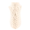 thumbnail image 5 of Dog Knitted Sweater Chunky Knit Turtleneck Pullover Pet Outfit Small Boy Girl Pets Winter Doggie Clothes, 5 of 7