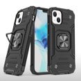 thumbnail image 1 of FIEWESEY for iPhone 14 Case, Military Grade Protective Phone Case Cover with Metal Ring Kickstand [Support Magnet Mount] Compatible with iPhone 14 - Black, 1 of 7