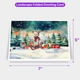 thumbnail image 5 of Merry Christmas Santa Reindeer Antlers Maltese Sleigh Xmas Winter Holiday 7x5in Folded Greeting Card Maltese Dog Lover Gifts Idea Single Note Card with Envelope - 00023, 5 of 5