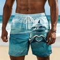 thumbnail image 2 of XFeng Men's 2 in 1 Swim Trunks, Print Board Shorts with Compression Liner, Quick Dry Beach Swim Shorts with Pockets, 2 of 4