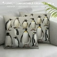 thumbnail image 3 of COMIO  Funny Penguins Decorative Throw Pillow Case, Penguin Decor Home Decor Cushion Cover, Penguin Love Gifts, Gift Boyfriend, Husband,&nbsp;Fiance, 3 of 5