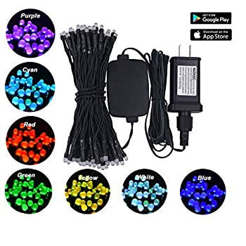 Smart String Lights, 33ft 100 LED 20 Functions, Remote Wireless Control by App, Mini String ...
