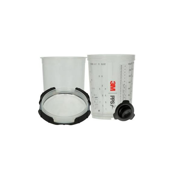 3M 2PS-26112 Système de Gobelet Pulvérisateur Série 2.0 13.5 oz avec Filtre Micron 200U - Midi