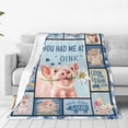 thumbnail image 3 of Pig Blanket Cute Pigs Decor Throw Blankets Cozy Fleece Flannel Blanket Plush Lightweight Bedding Blanket Pig Gifts Stuff for Kids Boys Girls Teens Men Women for Couch Sofa Bed 50"X60", 3 of 6
