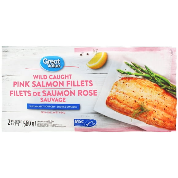 Filets de saumon rose sauvage Great Value 560&nbsp;g