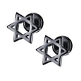 thumbnail image 3 of Fate Of Acero inoxidable Hombres Mujeres Stud Pendientes Negro jinwen Pendientes, 3 of 4