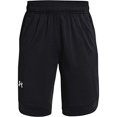 thumbnail image 1 of Under Armour Shorts d'Entraînement pour Garçons, Noir (001)/blanc, Taille Jeune Large, 1 of 2