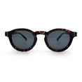 thumbnail image 5 of Hipster Keyhole Bridge Round Horn Rim Plastic Gentlemanly Sunglasses [Tortoise - Black], 5 of 8