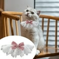 thumbnail image 5 of Soft Pet Collar - Lace Bow with Faux Pearl Decoration - Comfortable Strap Design - Cat Dog Neckerchief, 5 of 8