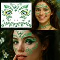 thumbnail image 1 of wonima02 Face Gems Stickers Women for Ivy Costume - Glitter Green Face Jewels Stickers Tattoos for Halloween Vampire Fairy Makeup - Eye Gems Stick on Temporary Accessories （1 Piece）, 1 of 1
